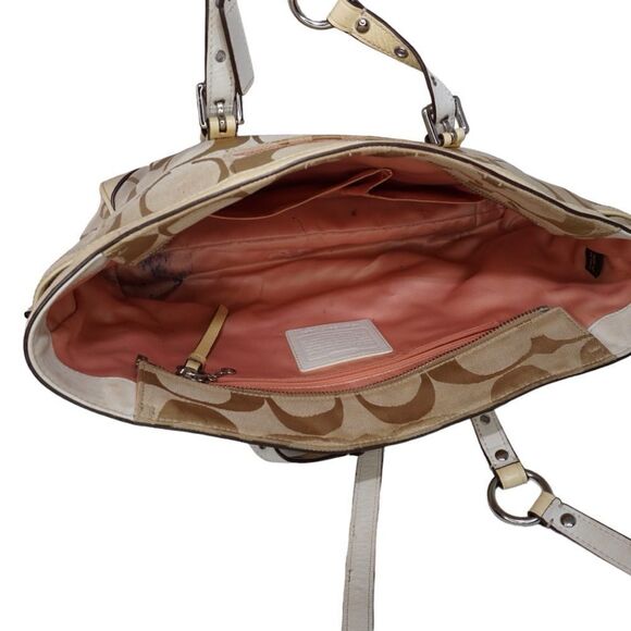 Coach Signature Gallery Tote in Cream / Tan, F17087 - Picture 14 of 15